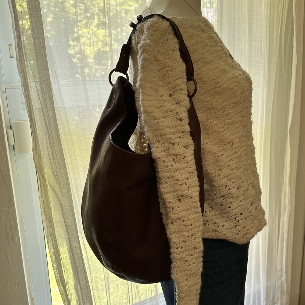 HOBO Rich Maroon Leather Hobo Bag
